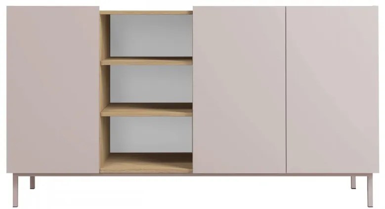Komoda Rutori RO01, Farby: kašmír / kašmír + dub cremona