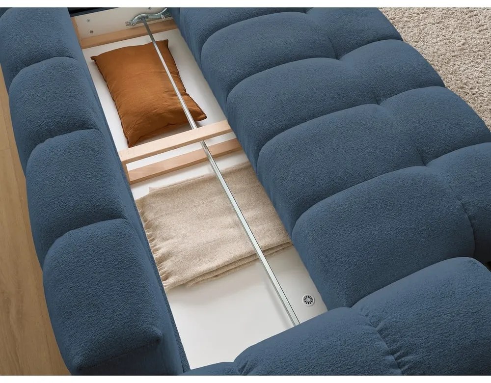 Tmavomodrá ženilková pohovka 278 cm Everest – Bobochic Paris