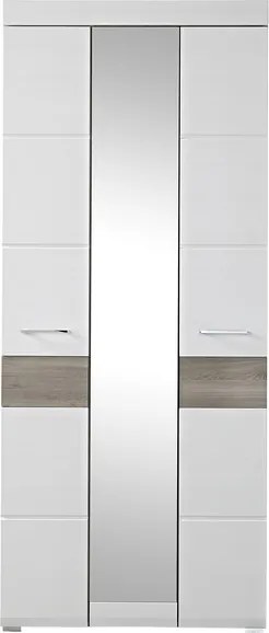 Skriňa Funny, dub strieborný/biela