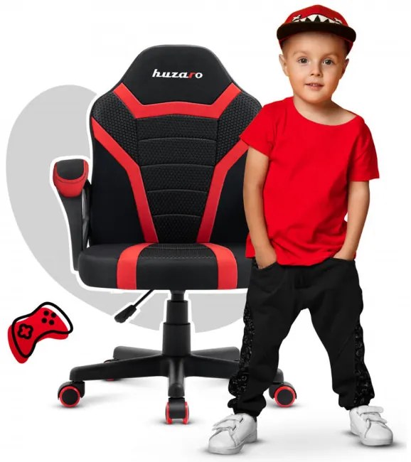 Detská herná stolička Ranger - 1.0 červená mesh