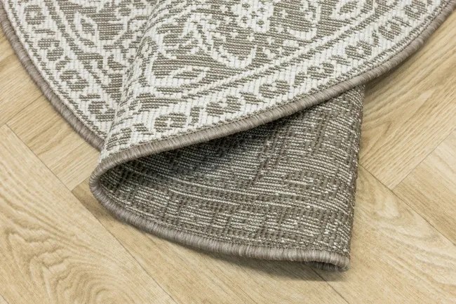 Obojstranný koberec BRUSSELS 205989/10610 béžový / krémový kruh