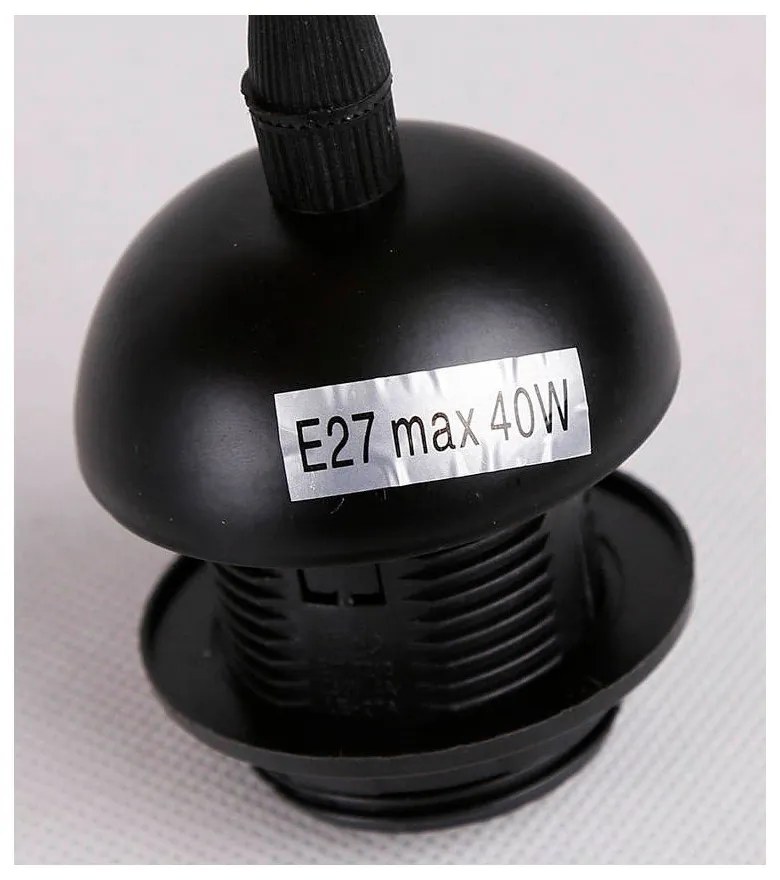 Čierne závesné svietidlo so skleneným tienidlom Felis - Candellux Lighting