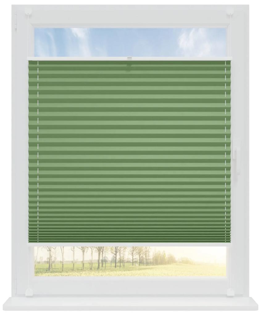 Dekodum Neinvazívna plisovaná roleta zelená Šířka (cm): 33
