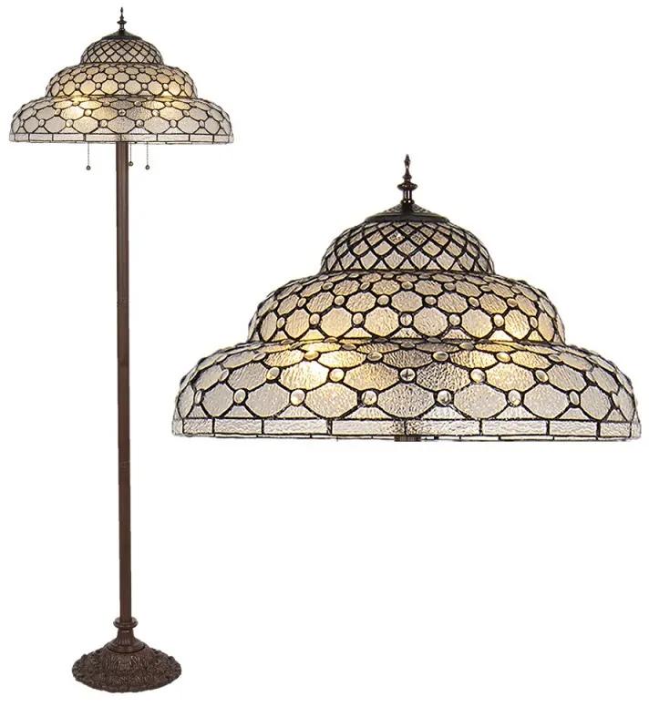 Tiffany stolná lampa Danette - Ø 52 * 166 cm E27 / max 3 * 60W