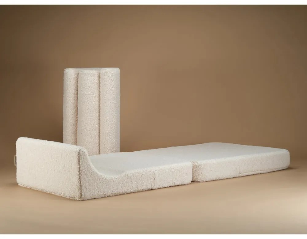 Krémové detské kresielko z textílie buklé Flipster – Wigiwama