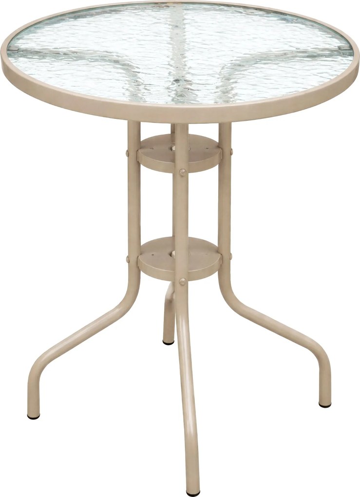 Dekorstudio Okrúhly stôl na balkón ISLAND 60cm - béžový