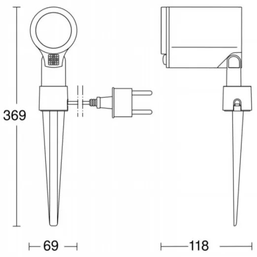STEINEL 058685 - LED Vonkajšia lampa so senzorom SPOT GARDEN 1xGU10/7W/230V IP44