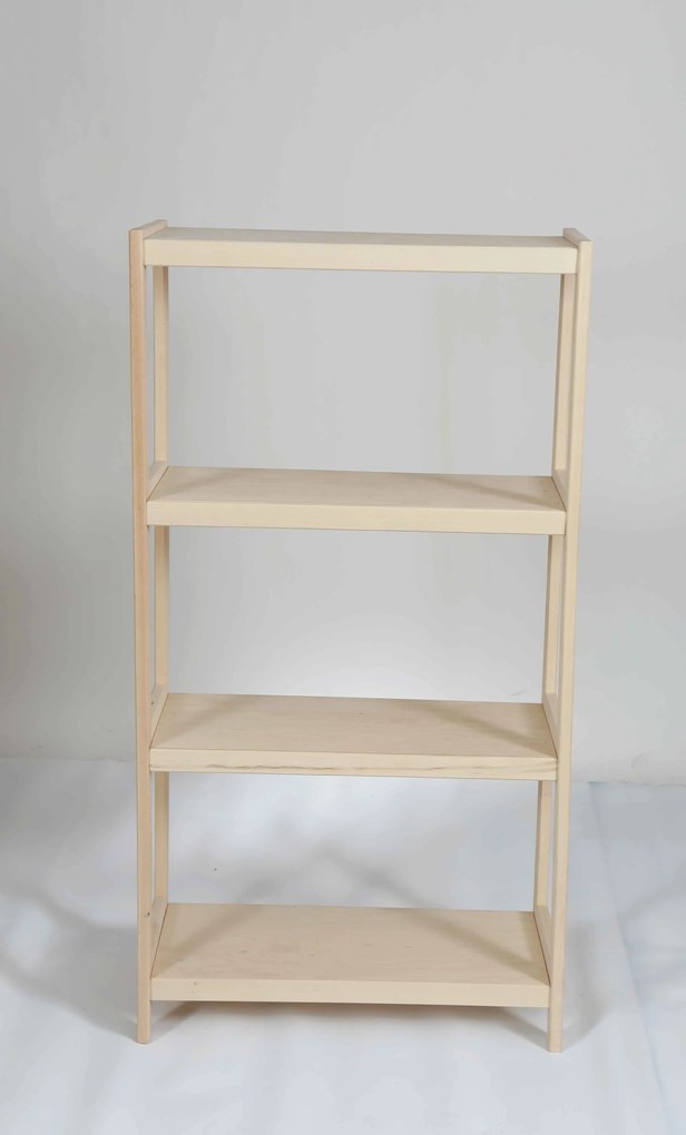 Regál drevený bukový počet políc 4 - 133x80x38 cm