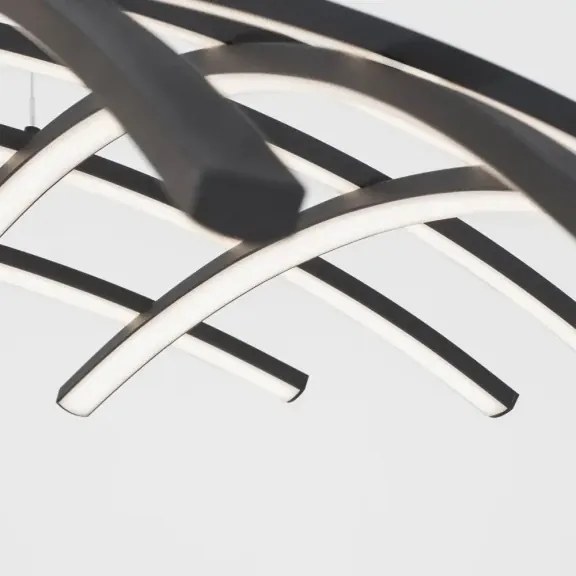 LED luster Gropius 81 čierne