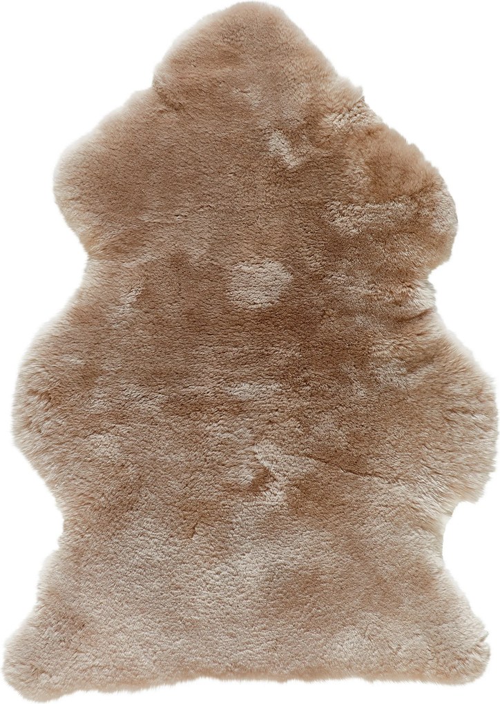 XXXLutz OVČIA KOŽUŠINA, 60/90 cm, bahenná hnedá Linea Natura - Koberce - 007821004852