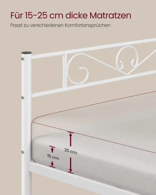 Kovová posteľ 90 cm RMB062W01
