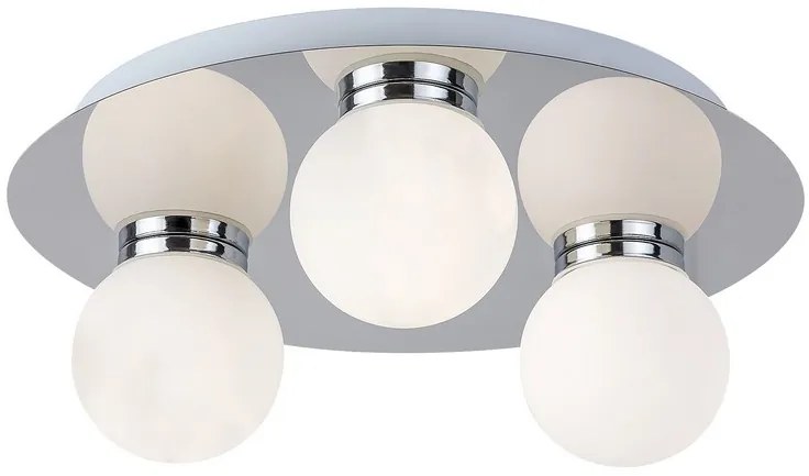 Rabalux Prisadené stropné svietidlo do kúpeľne Becca 3x28W | G9 | IP44 - chróm