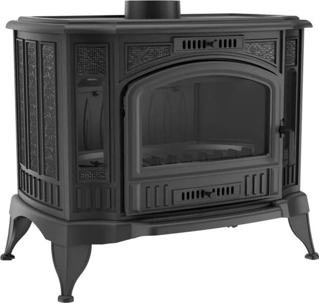 Krbové kachle Koza K9, 10 kW, 130 Ø, čierne, liatina
