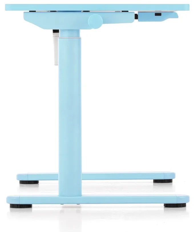 Výškovo nastaviteľný stôl OfficeTech Kids, 100 x 50 cm, biela / modrá