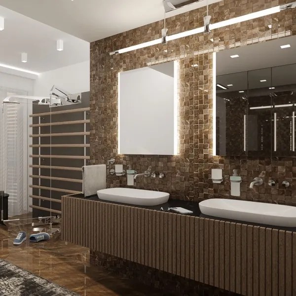 NIMCO ZP 11002 - LED kúpeľňové zrkadlo s podsvietením, 6500 K, 80x60 cm, IP44