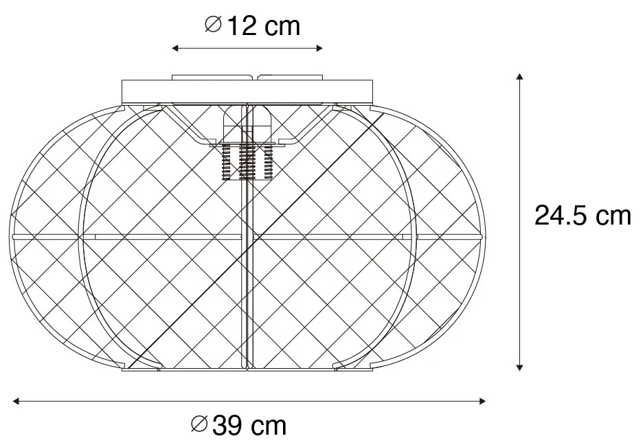 Orientálne stropné svietidlo prírodné - Rob