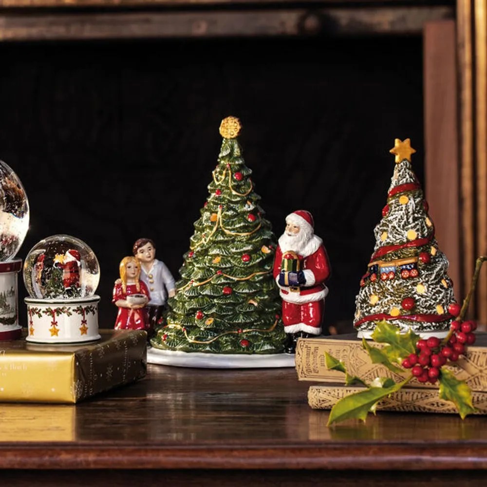 Christmas Toys Svietnik, Santa u stromčeku, 23 cm