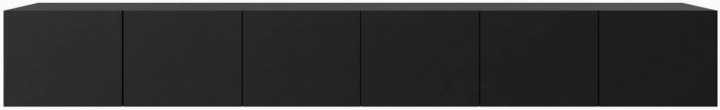 LIO závesný TV stolík 300 cm - čierny mat