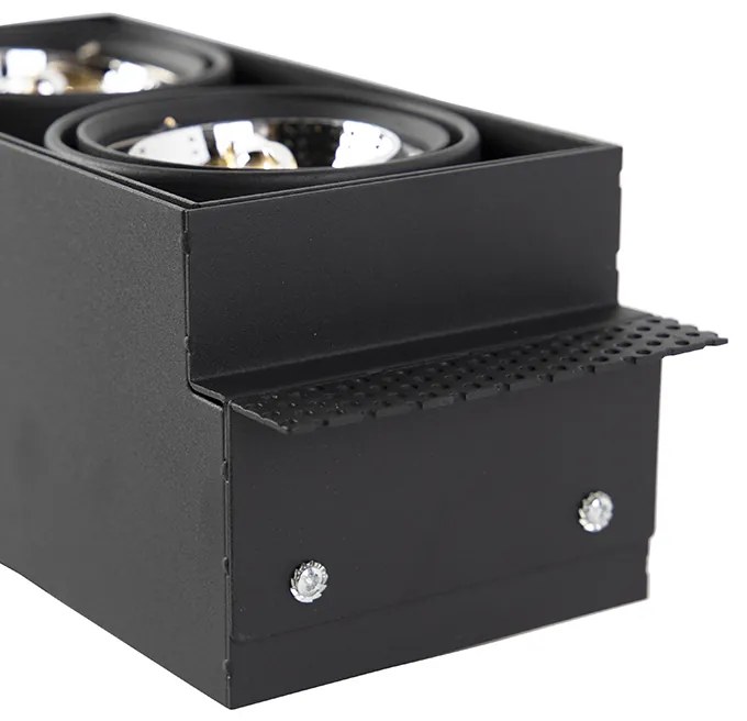 Inteligentné zapustené bodové svietidlo čierne bezrámové 2-svetlá vrátane 2 Wifi GU10 70mm - Oneon