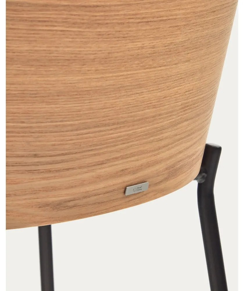 Čierno-sivá barová stolička (výška sedadla 65 cm) Eamy – Kave Home