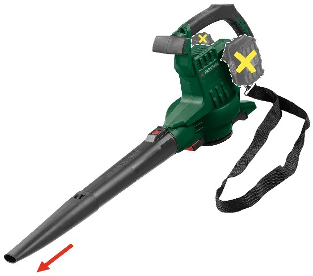 Parkside® Aku vysávač/fúkač lístia 40 V Plsa 40-Li D3 – bez akumulátorov (100393023)