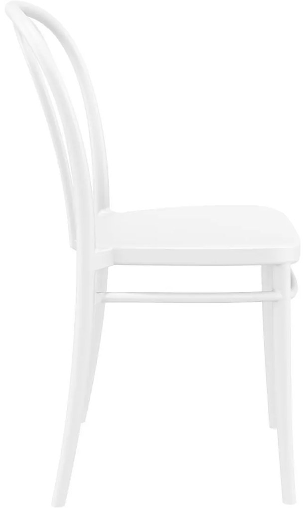 VICTOR záhradná stolička bez podrúčok white