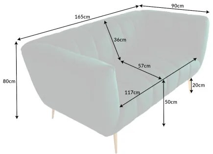 Sedacia súprava 41247 165cm Noblesse Zamat Smaragdovozelená  - Komfort-nábytok