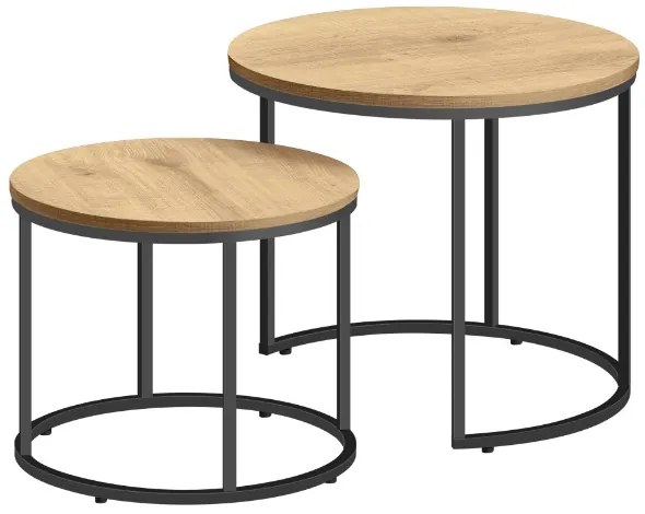 Dvojdielny kávový stolík Bugi dub