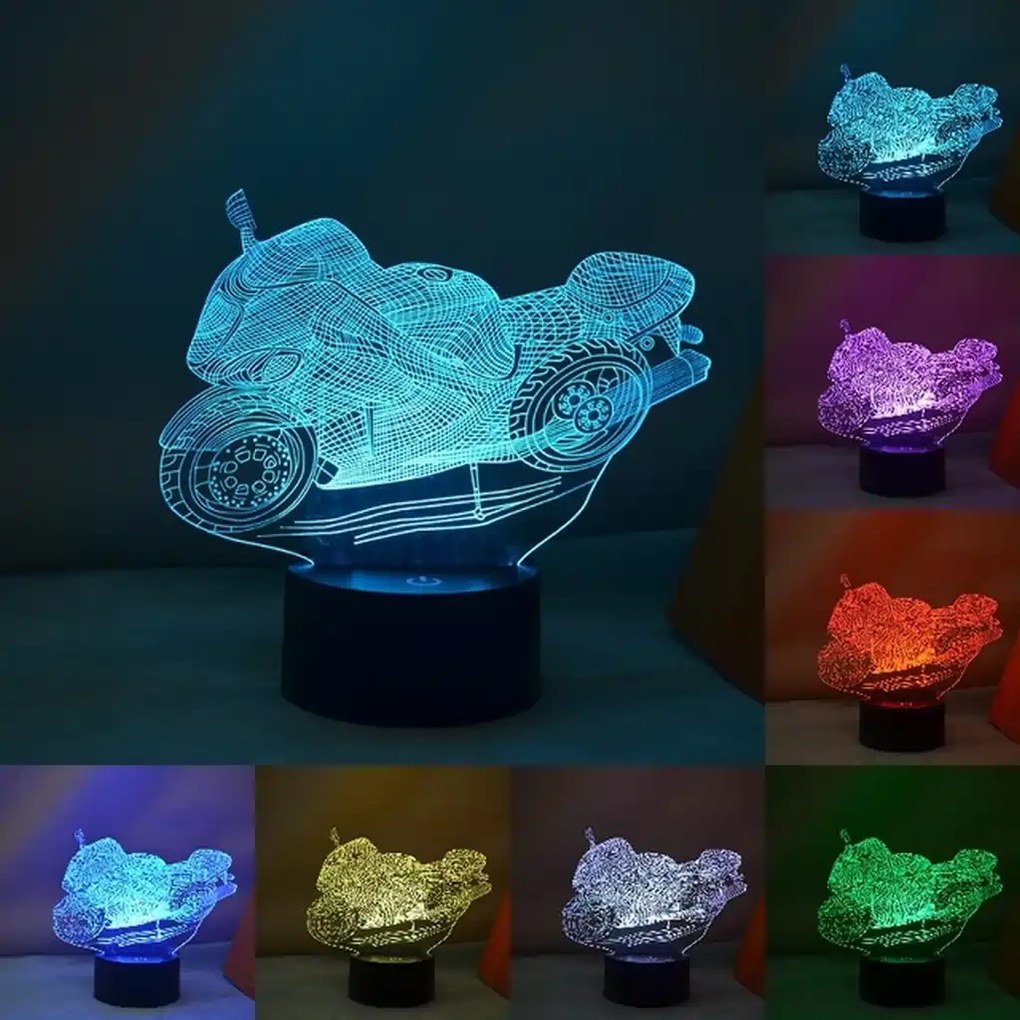 3Dmix 3D-MTV008 - Motív pre 3D LED nočnú lampu - Motocykel