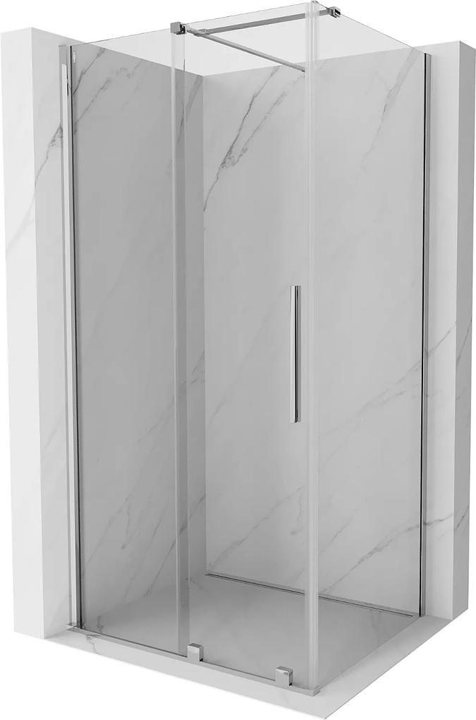Mexen Velar, sprchový kút s posuvnými dverami 110(dvere) x 100(stena) cm, 8mm číre sklo, chrómový profil, 871-110-100-01-01