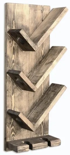 Nástenný držiak na víno 60x22 cm smrek/borovica