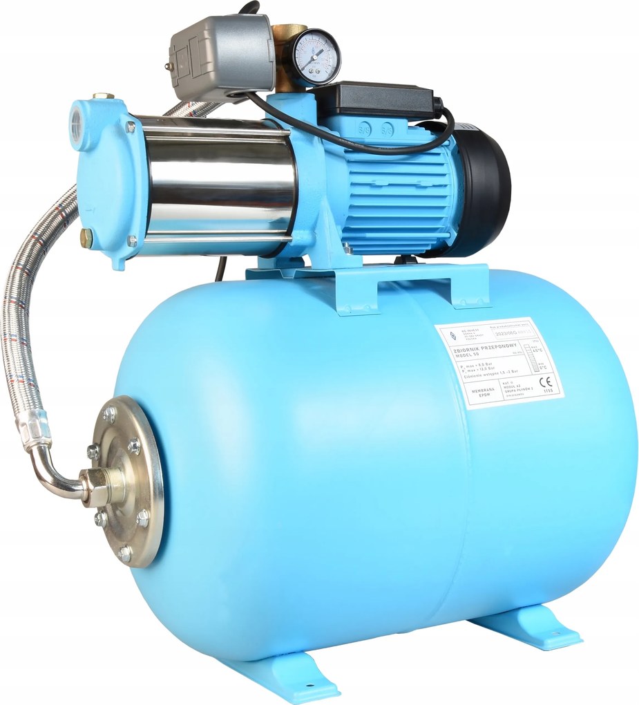 Hydrofor 50 L Nádrž Na Vodu Hydroforová Pumpa Max-h 1300 V Kompletnom Balení