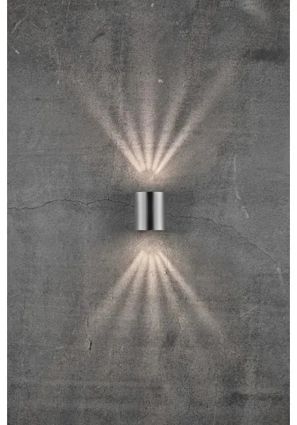 Nordlux - LED vonkajšie nástenné svietidlo CANTO 2xLED/6W/230V IP44 nerezová oceľ
