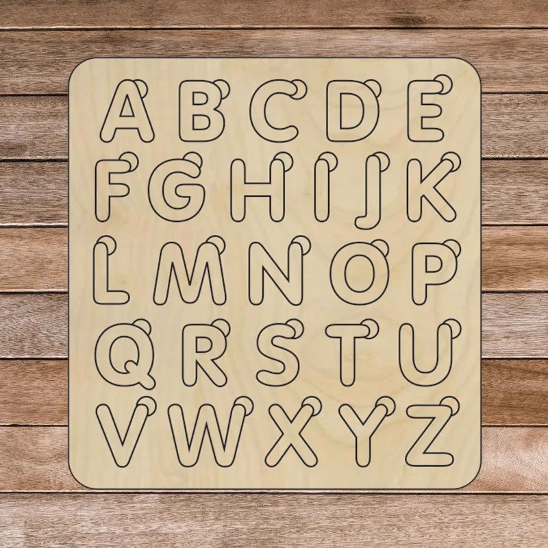 Drevená montessori vkladačka pre deti - ABECEDA | SENTOP H012