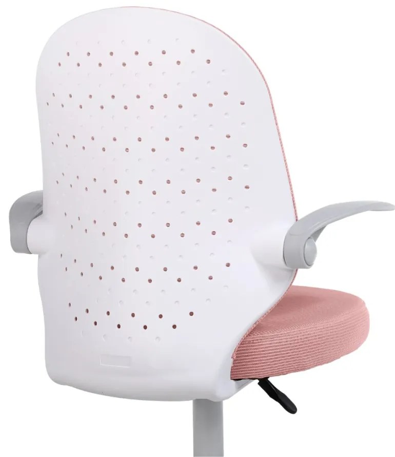 Detská otočná stolička Neoseat JUNI 012 s podnožou — látka, ružová