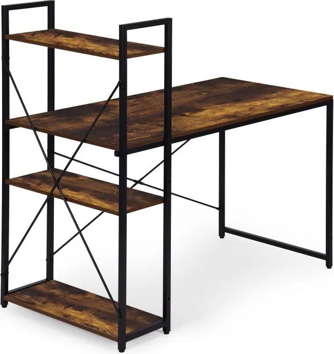 Pracovný a herný stôl s policami 120 x 60 cm