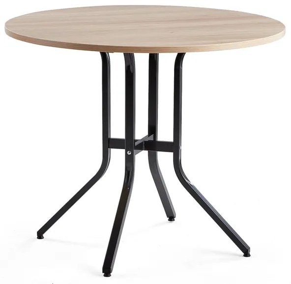 Stôl VARIOUS, Ø1100x900 mm, čierna, dub