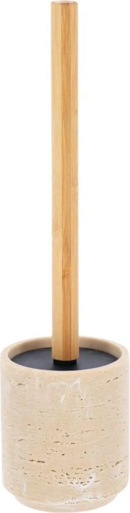 WC kefa Arva, krémová/s drevenými prvkmi