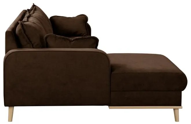 Tmavohnedá rohová pohovka (ľavý roh) Beata - Ropez