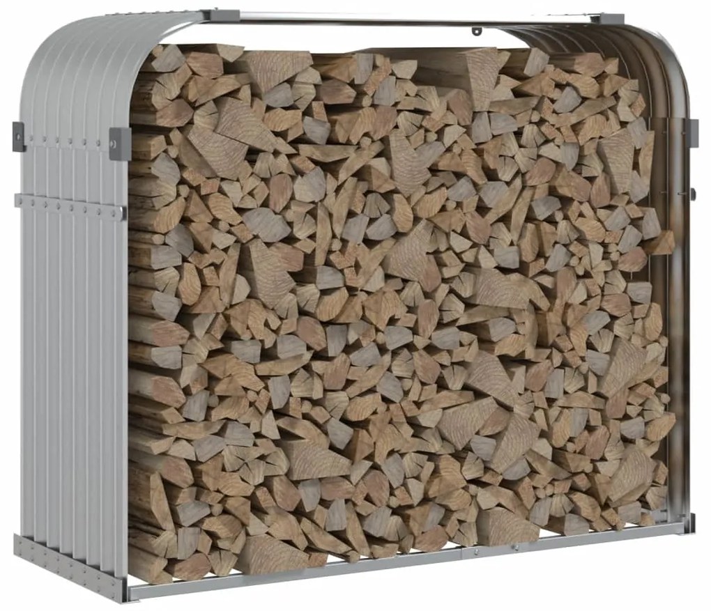 Držiak na polená strieborný 120x45x100 cm pozinkovaná oceľ