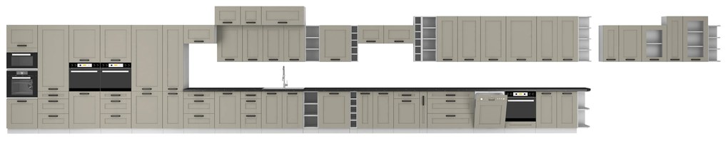 Dolná kuchynská skrinka Lucid 105 ND 1F BB (claygrey + biela). Vlastná spoľahlivá doprava až k Vám domov. 1045436