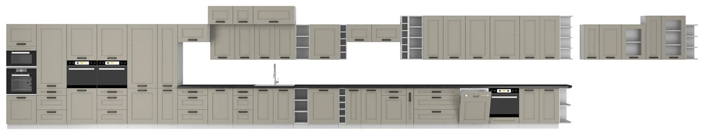 Rohová dolná kuchynská skrinka Lucid 89 x 89 DN 1F BB (claygrey + biela). Vlastná spoľahlivá doprava až k Vám domov. 1045435