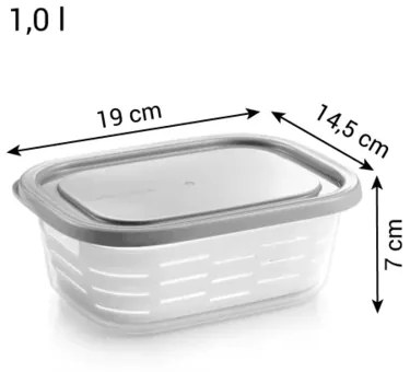 Tescoma Dóza do mrazničky s košíkom 4FOOD 1,0 l, 1 l