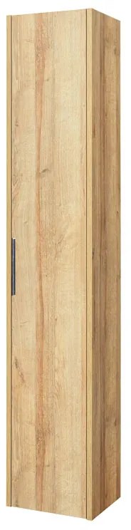 Mereo Mereo, Vigo, kúpeľňová skrinka vysoká 170 cm, ľavé alebo pravé otváranie, biela, dub, MER-CN331