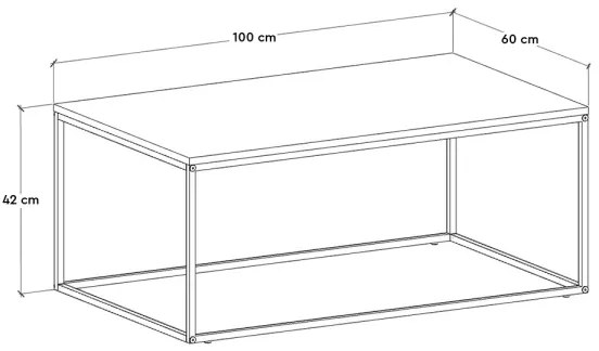 Konferenčný stolík 42x100 cm hnedá