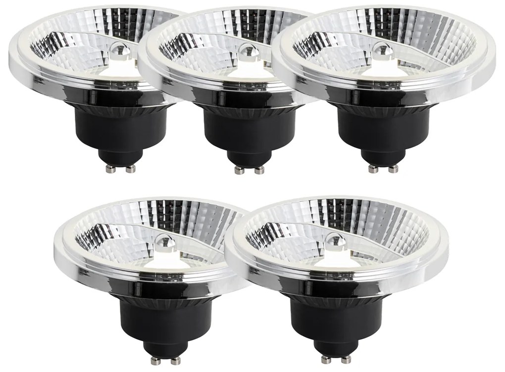 Sada 5 stmievateľných LED žiaroviek GU10 111mm 10,5W 770 lm 4000K s 3 krokmi