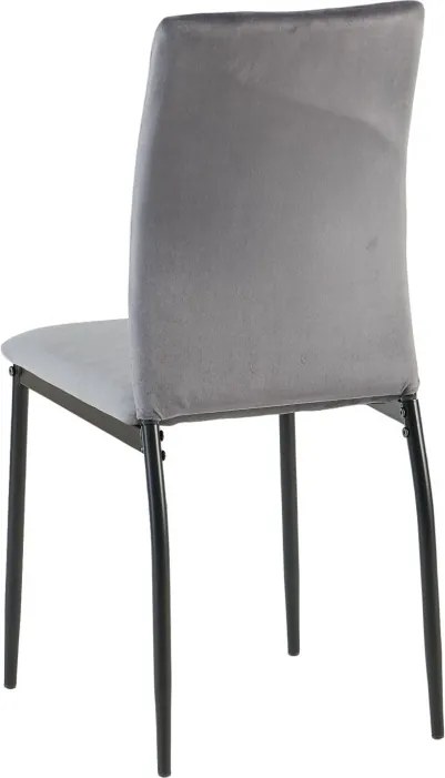 Jedálenská stolička Mette, stredne šedá látka