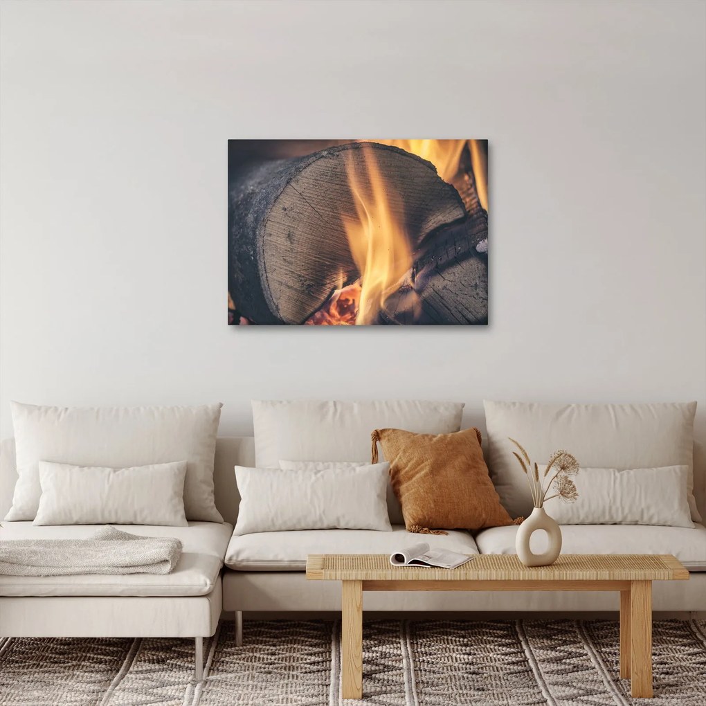 Obraz horiaceho dreva (70x50 cm)