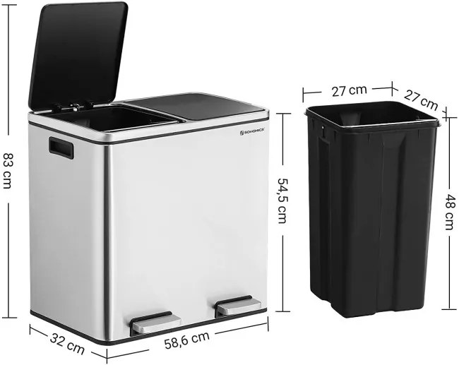 Recyklačný odpadkový kôš LTB48NL
