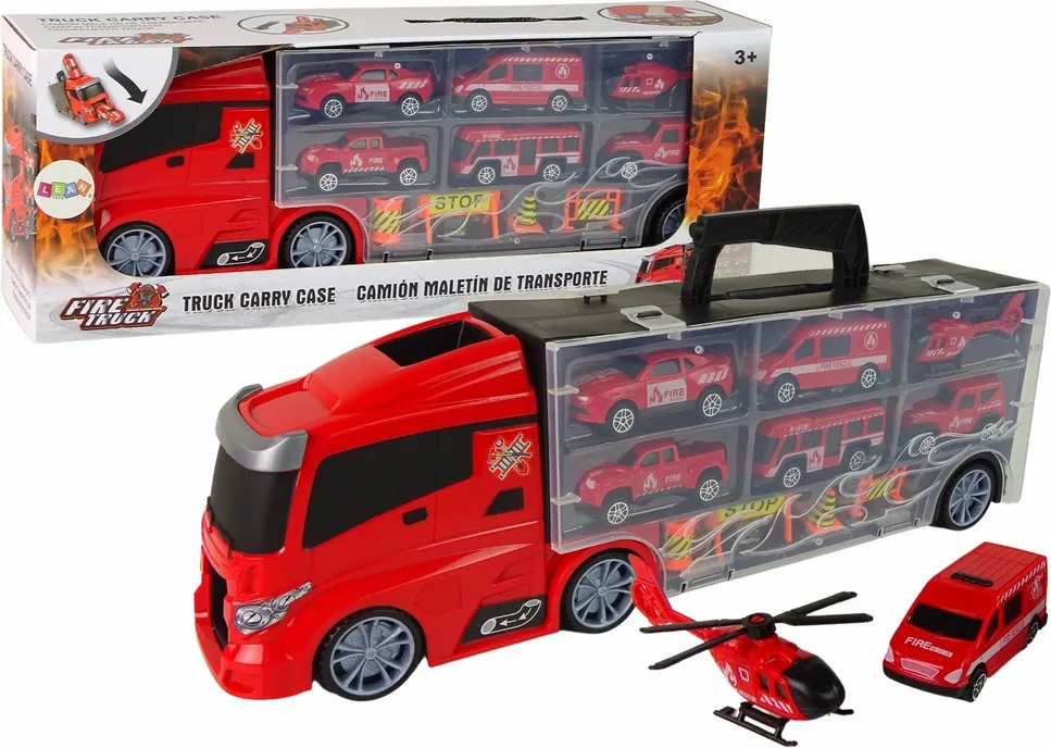 LEAN Toys Súprava hasičských nákladných áut